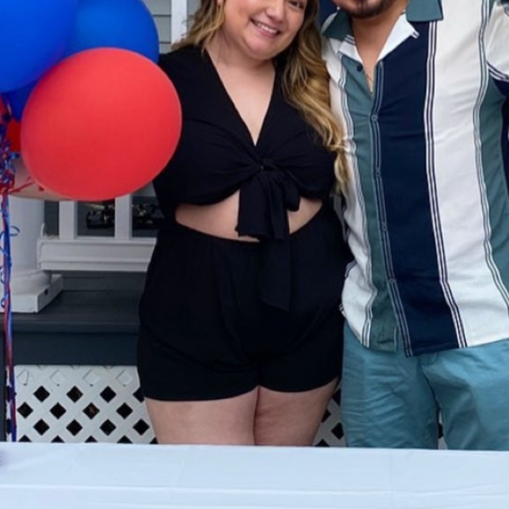 Black Tie Front Romper